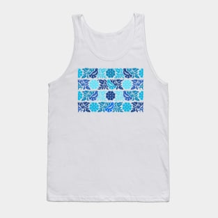 Blue Birds and Flowers / Mexican Embroidery Style Tank Top